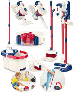 Čistiaci set 8v1 Detský detský vysávač Robot Mop Metla 3 L+